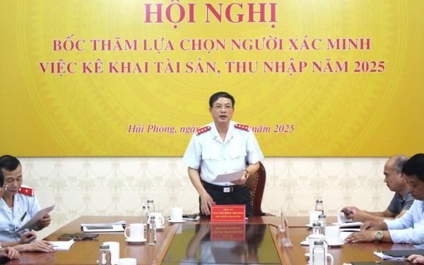 Thanh tra thành phố Hải Phòng- Bốc thăm 31 người được xác minh tài sản, thu nhập năm 2025